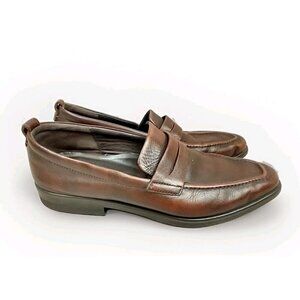 ECCO Melbourne Slip On Leather Penny Loafer Brown Men’s Size‎ 12/12.5